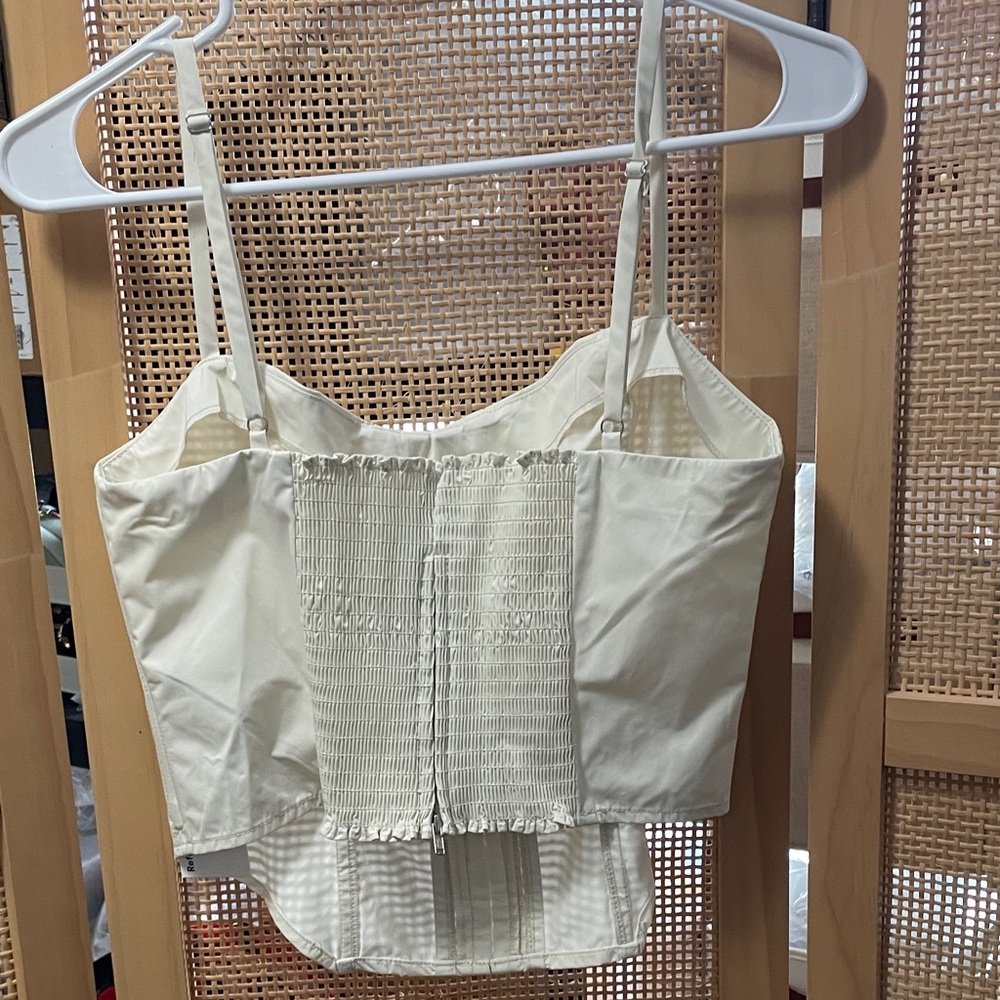 Reformation Cream Crop Top NWT London top size 8 corset - Picture 5 of 5